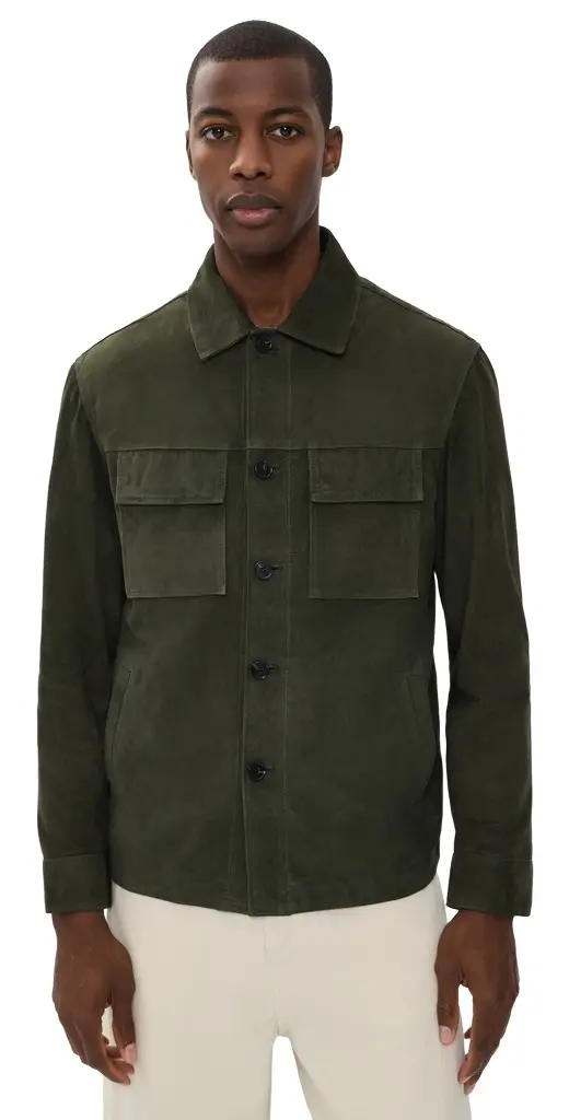 ARMA Mexlamb Suede Jacket Dark Green | Image 1 ARMA Mexlamb Suede Jacket Dark Green | Image 1