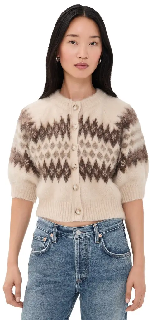 Citizens of Humanity olly Fair Isle Cardigan Fairisle | Image 1 Citizens of Humanity olly Fair Isle Cardigan Fairisle | Image 1