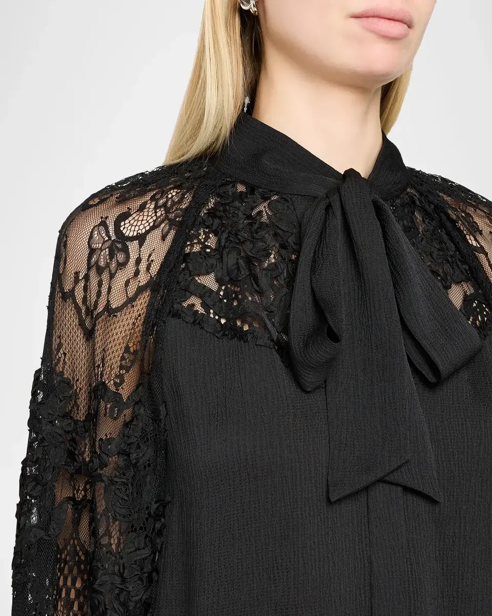 Ungaro Thea Lace-Inset Scarf Blouse | Thumbnail 7 Ungaro Thea Lace-Inset Scarf Blouse | Thumbnail 7
