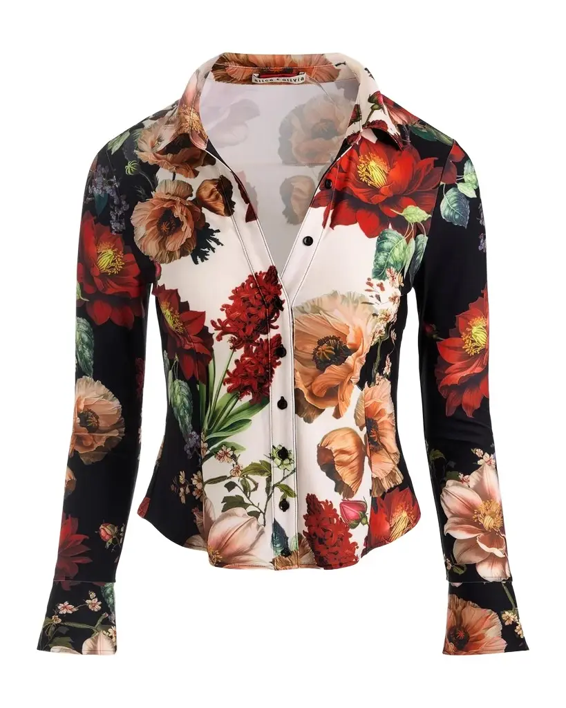 Alice + Olivia Freya Printed Top | Image 1 Alice + Olivia Freya Printed Top | Image 1