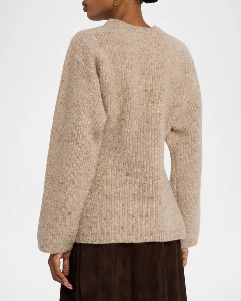 Co Cashmere Rib Slim Crewneck Sweater | Thumbnail 3 Co Cashmere Rib Slim Crewneck Sweater | Thumbnail 3