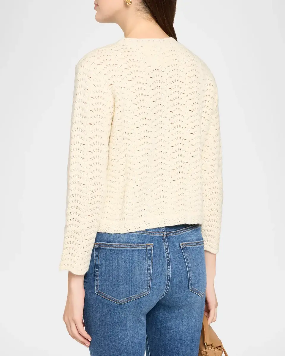 Frame The Chevron Pointelle Knit Cardigan | Thumbnail 3