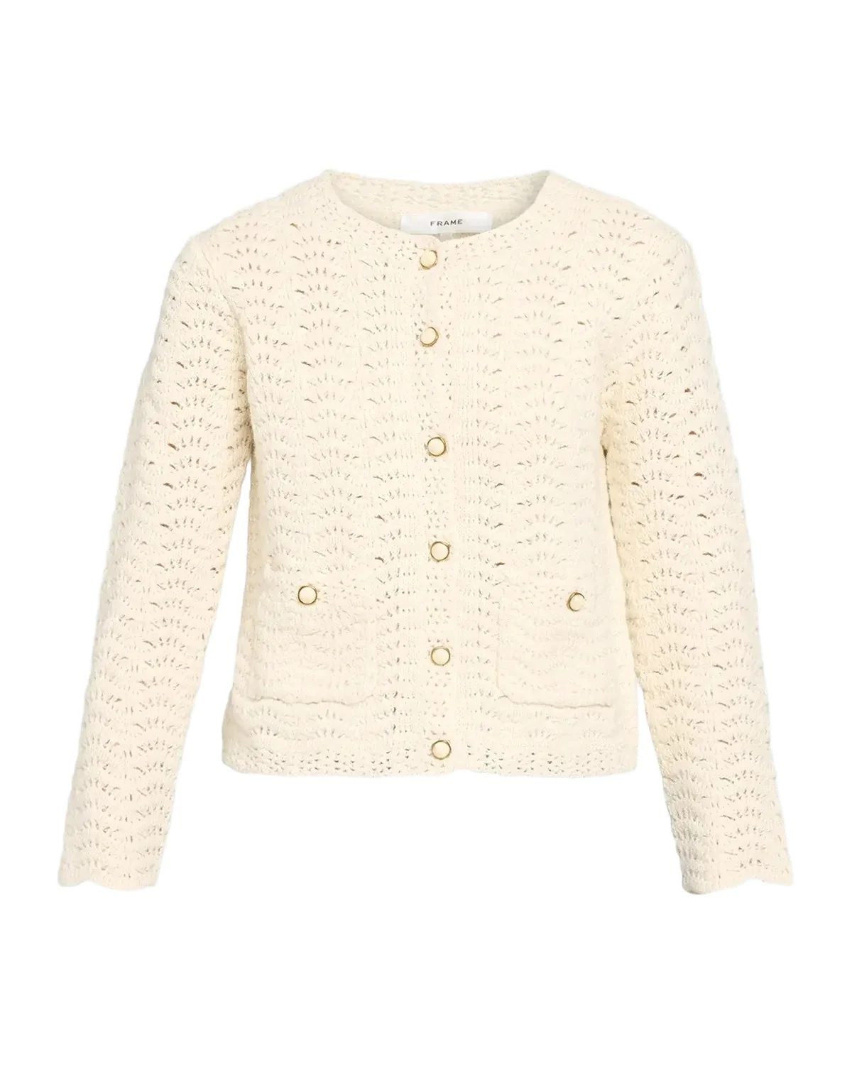 The Chevron Pointelle Knit Cardigan The Chevron Pointelle Knit Cardigan