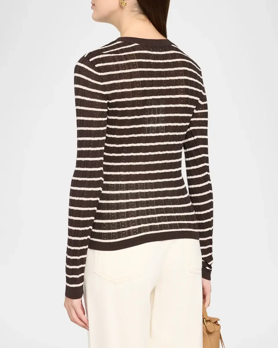 Frame The Pointelle Striped Sweater | Thumbnail 3 Frame The Pointelle Striped Sweater | Thumbnail 3