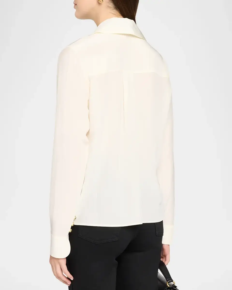 Frame Point Collar Silk Shirt | Thumbnail 3 Frame Point Collar Silk Shirt | Thumbnail 3