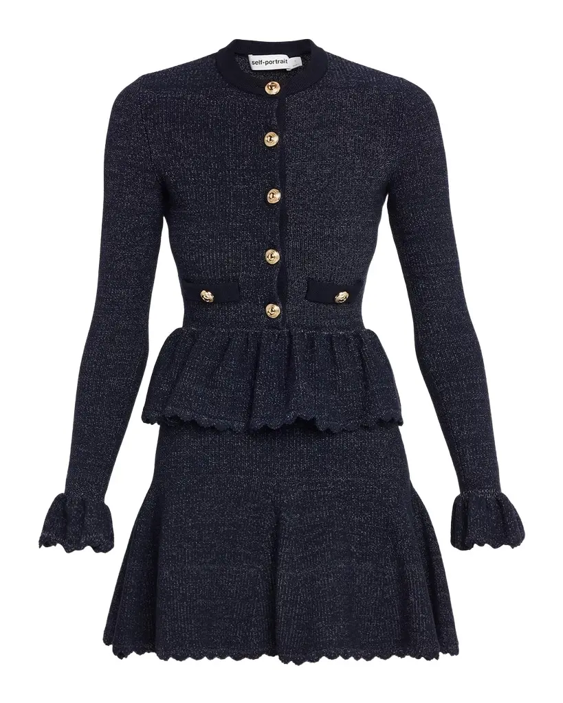 Textured Knit Fit & Flare Mini Dress