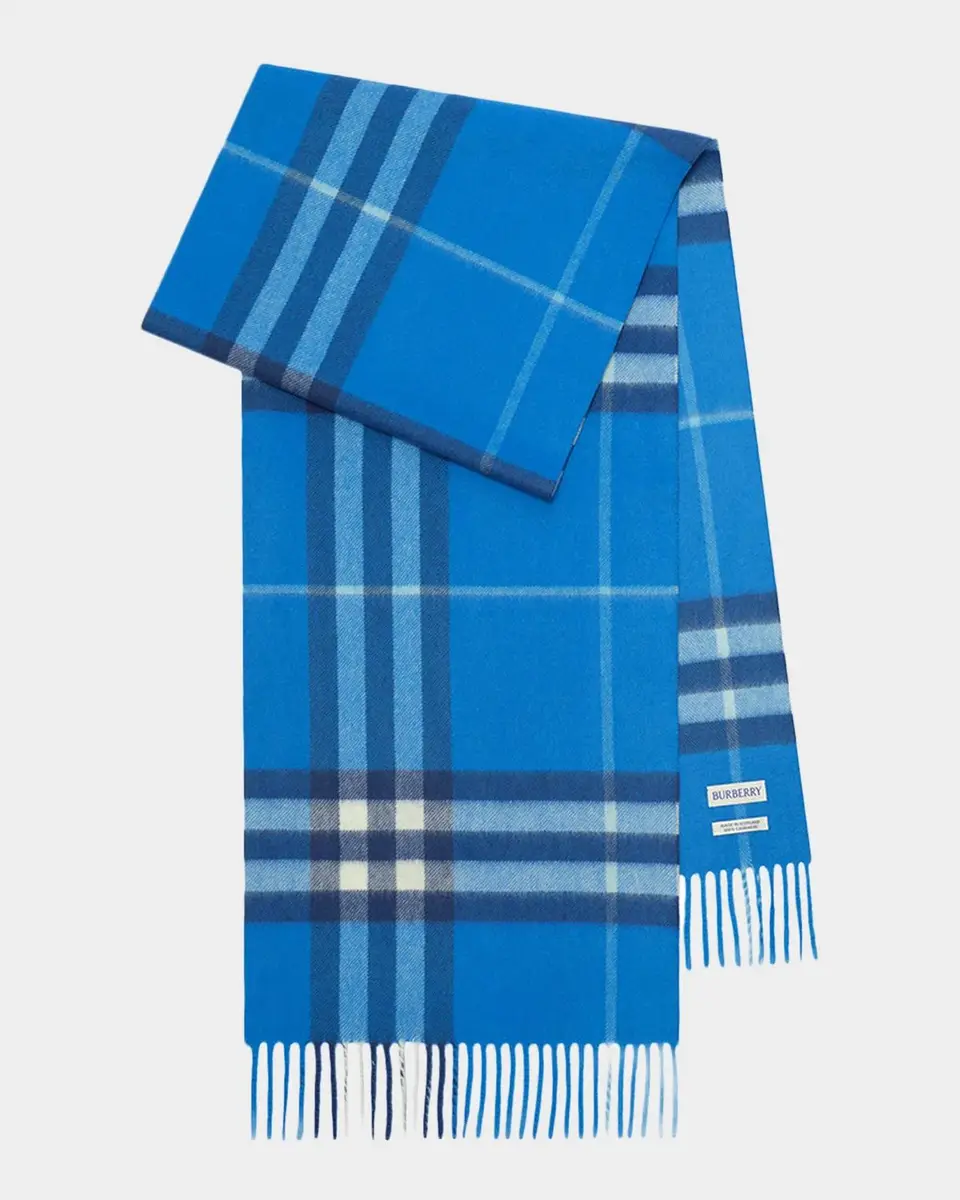 Burberry Men's Check Cashmere Scarf | Thumbnail 2 Burberry Men's Check Cashmere Scarf | Thumbnail 2
