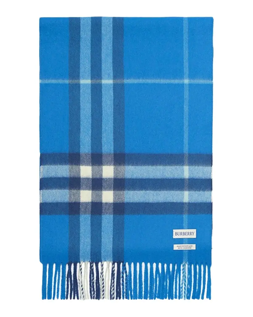 Burberry Men's Check Cashmere Scarf | Image 1 Burberry Men's Check Cashmere Scarf | Image 1