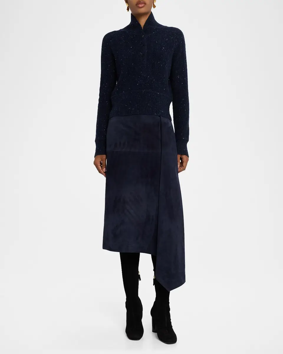 Co Wool-Cashmere Henley Sweater | Thumbnail 2 Co Wool-Cashmere Henley Sweater | Thumbnail 2