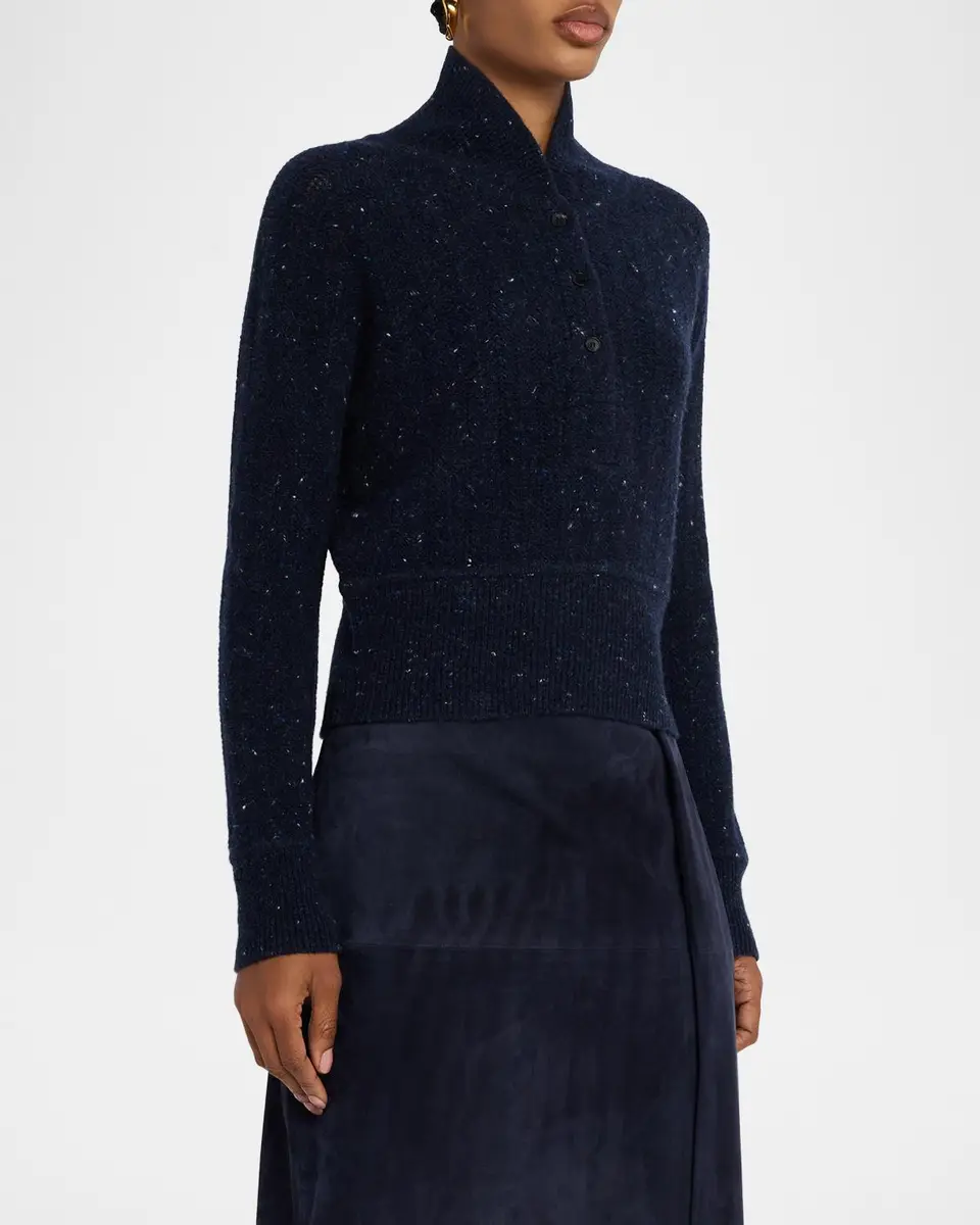 Co Wool-Cashmere Henley Sweater | Thumbnail 4 Co Wool-Cashmere Henley Sweater | Thumbnail 4