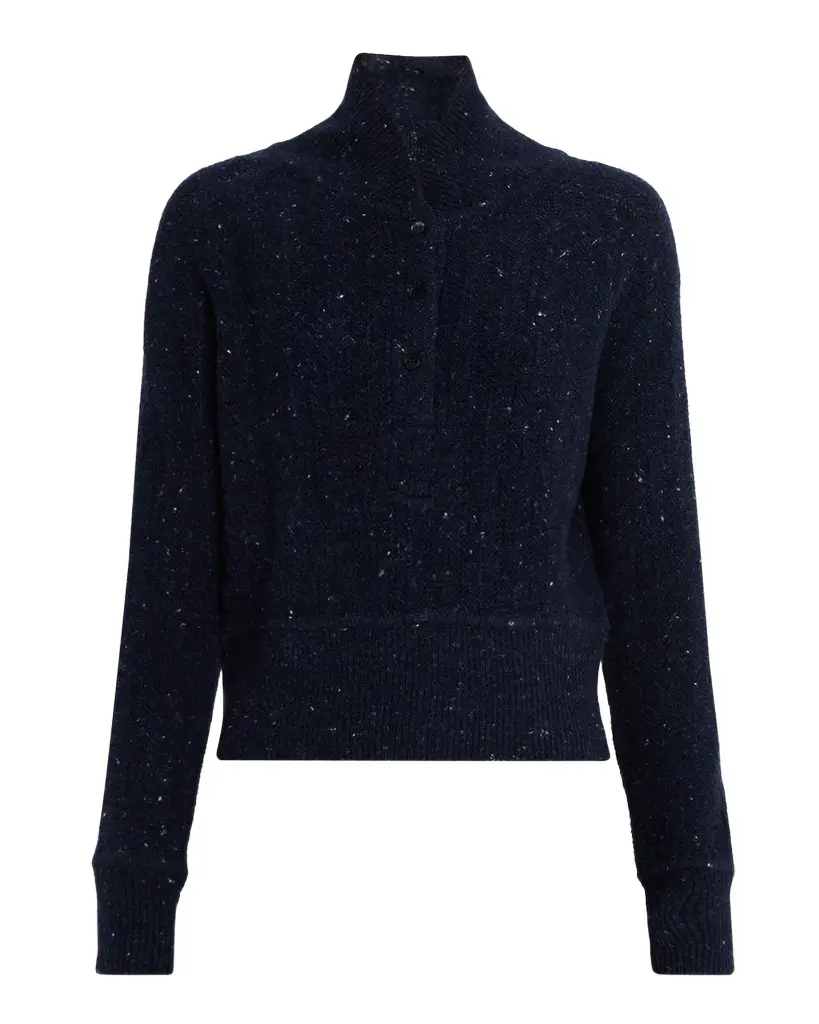 Co Wool-Cashmere Henley Sweater | Image 1 Co Wool-Cashmere Henley Sweater | Image 1