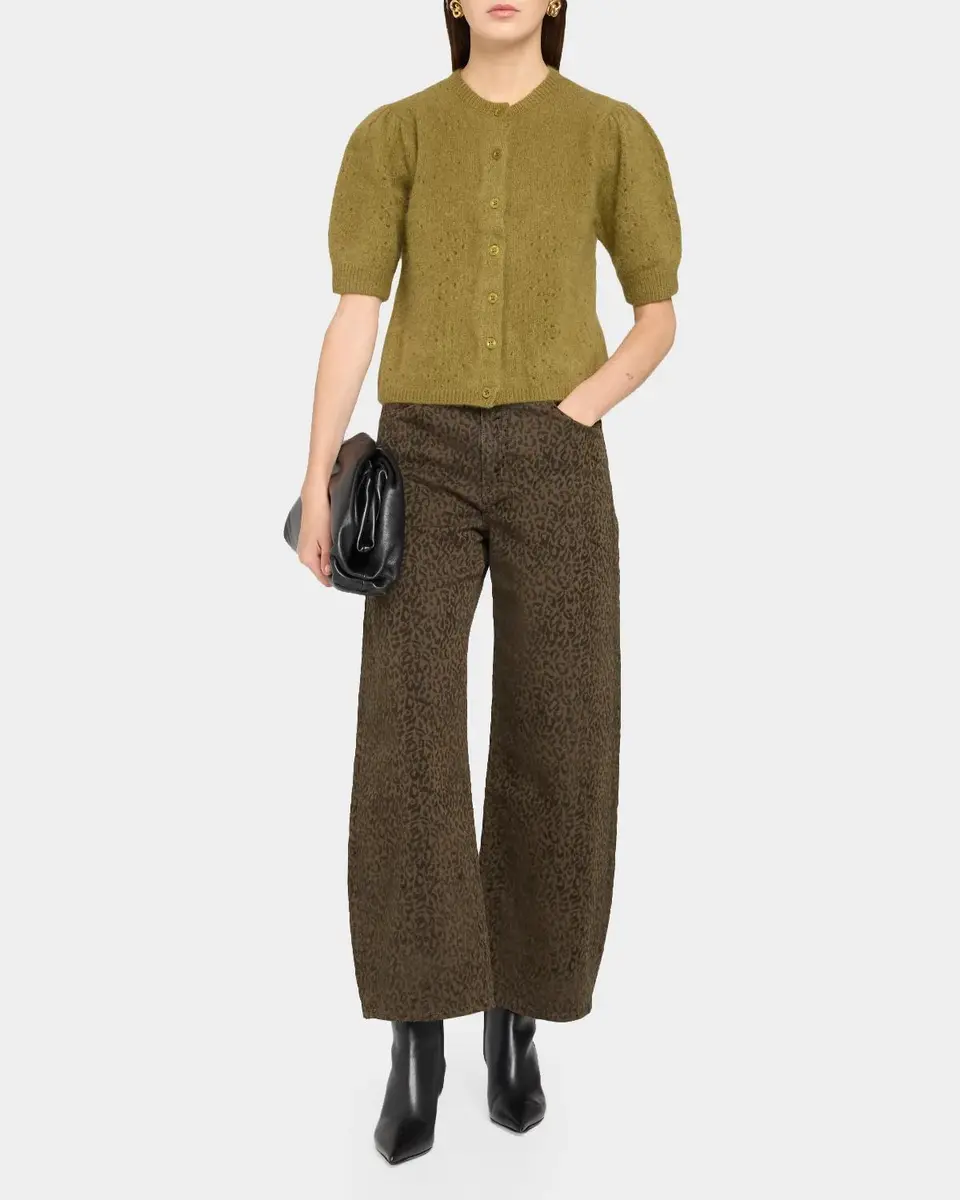 Frame The Bow Leopard Cropped Jeans | Thumbnail 2