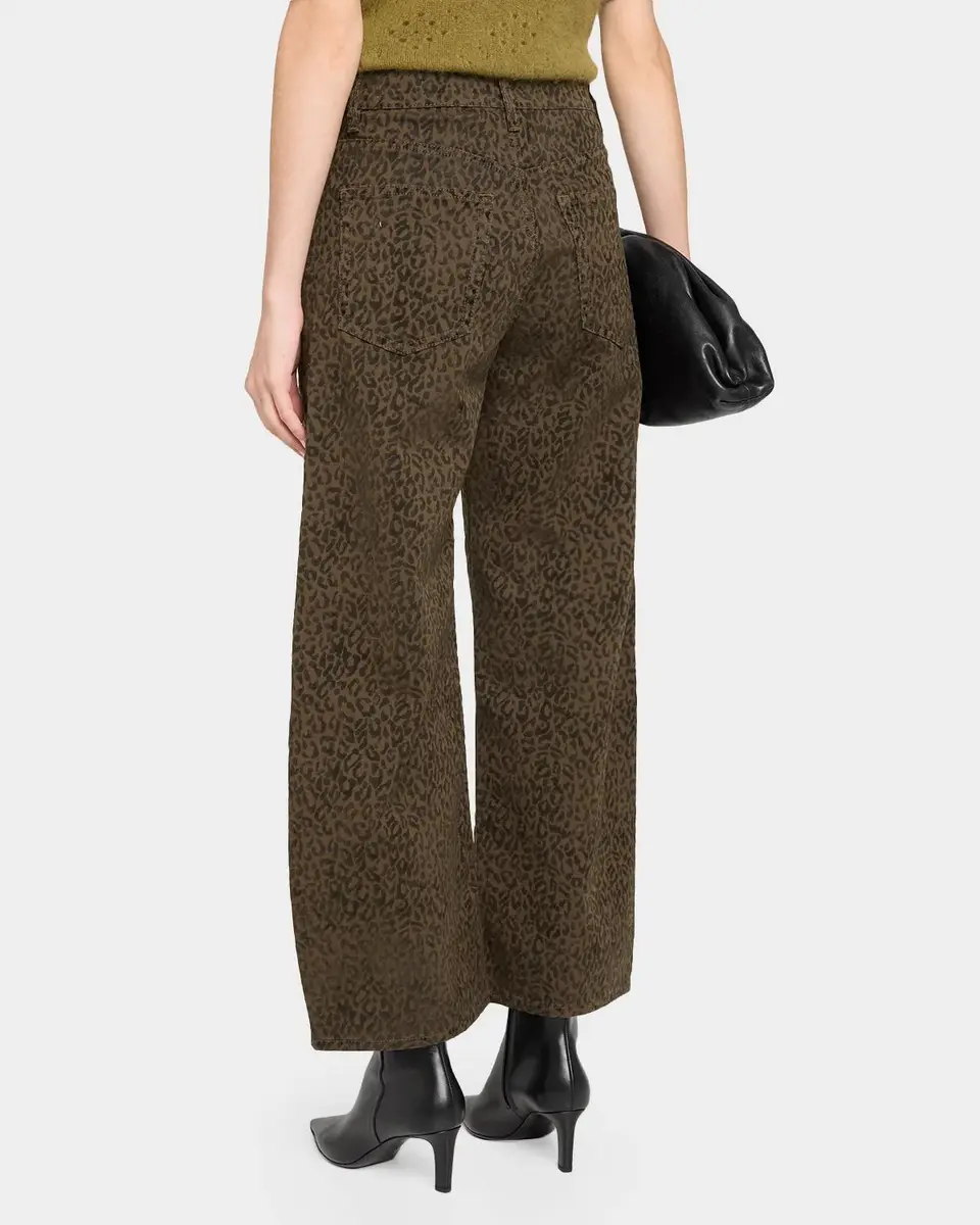 Frame The Bow Leopard Cropped Jeans | Thumbnail 3