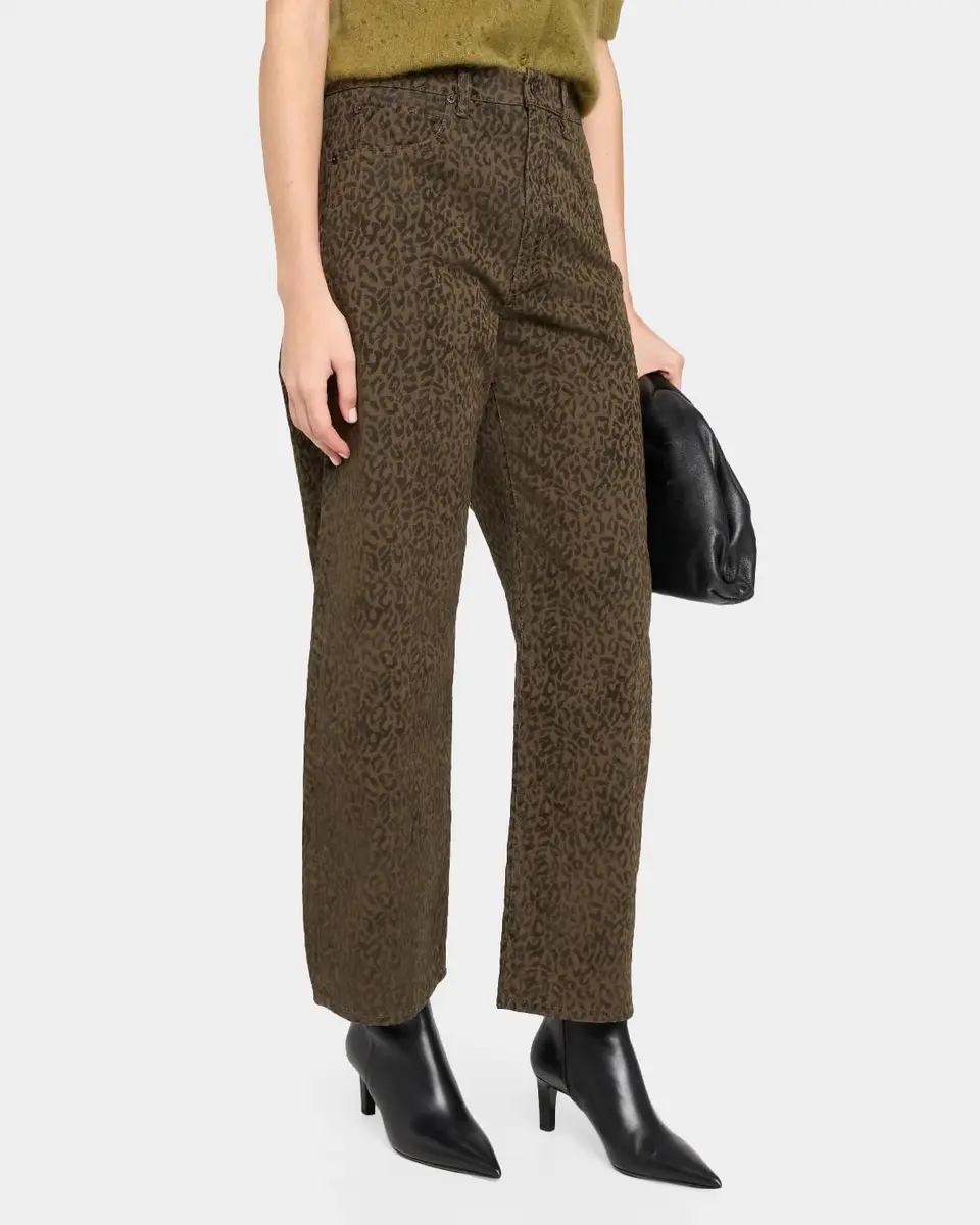 Frame The Bow Leopard Cropped Jeans | Thumbnail 4