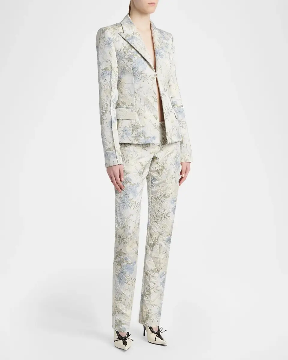 Alexander McQueen Bumster Floral Jacquard Trousers | Thumbnail 2 Alexander McQueen Bumster Floral Jacquard Trousers | Thumbnail 2