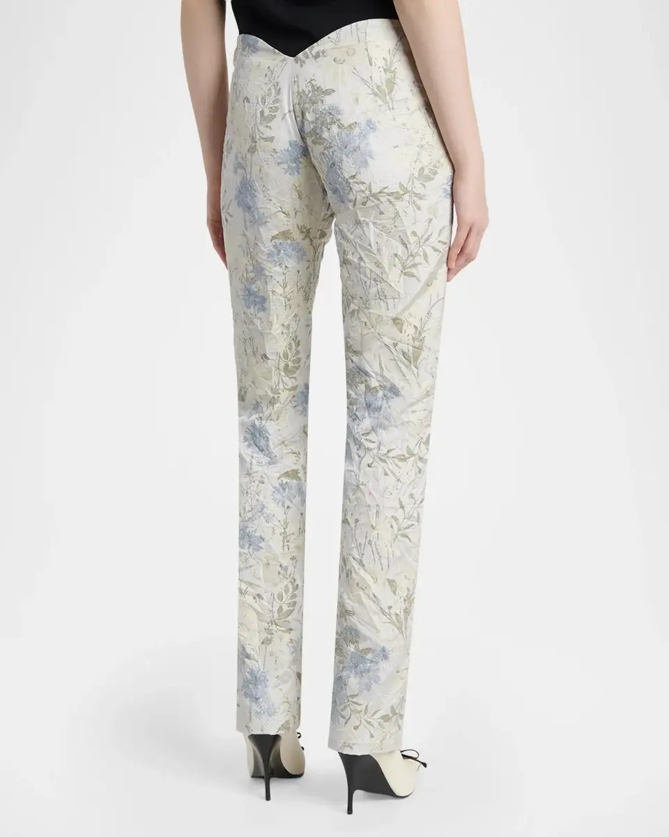 Alexander McQueen Bumster Floral Jacquard Trousers | Thumbnail 3 Alexander McQueen Bumster Floral Jacquard Trousers | Thumbnail 3
