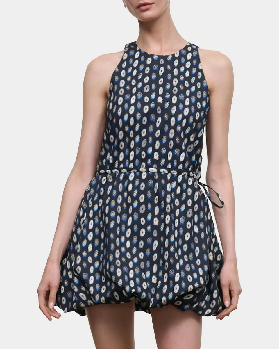 Staud Molly Cotton Bubble-Hem Mini Dress | Thumbnail 3 Staud Molly Cotton Bubble-Hem Mini Dress | Thumbnail 3