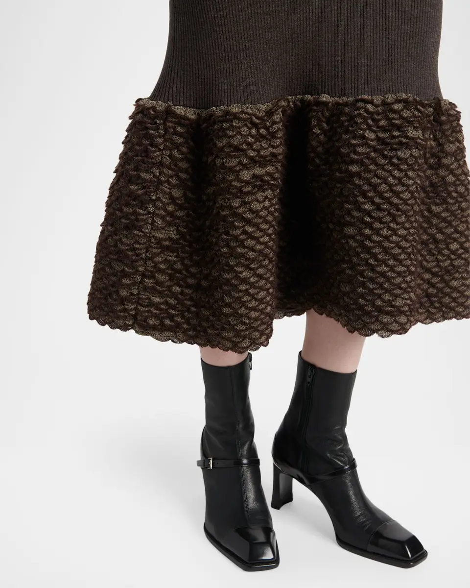 Alexander McQueen Rib-Knit Wool Midi Dress | Thumbnail 5 Alexander McQueen Rib-Knit Wool Midi Dress | Thumbnail 5