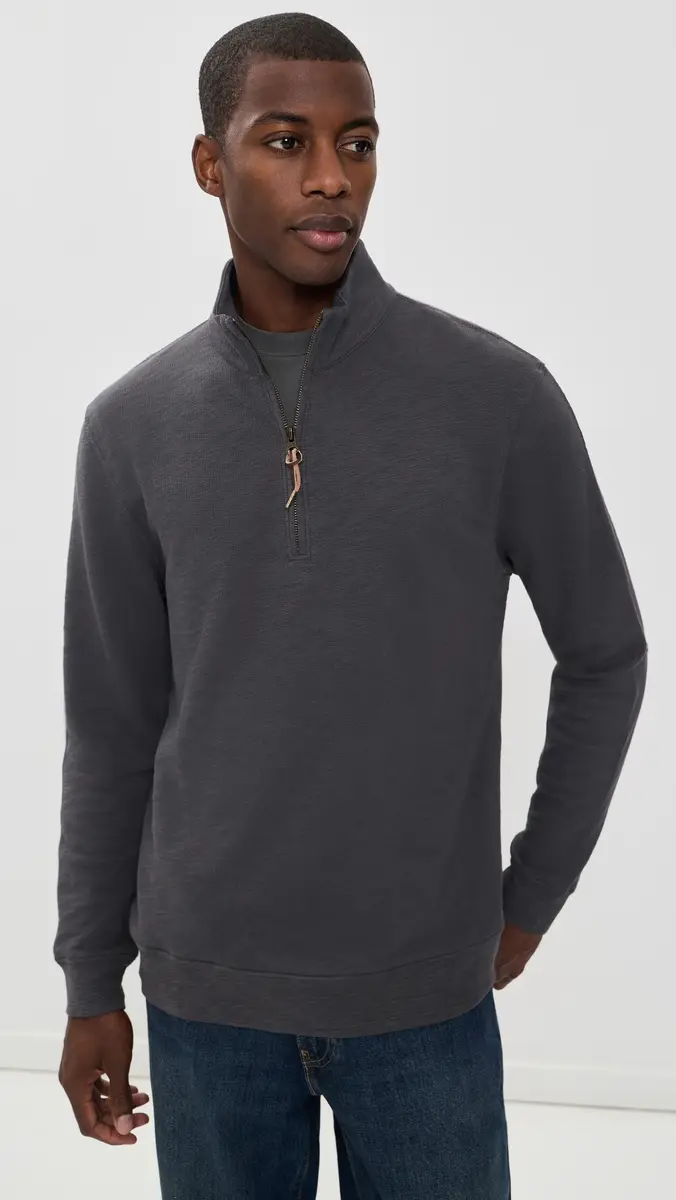 Billy Reid French Terry Half Zip | Thumbnail 2 Billy Reid French Terry Half Zip | Thumbnail 2