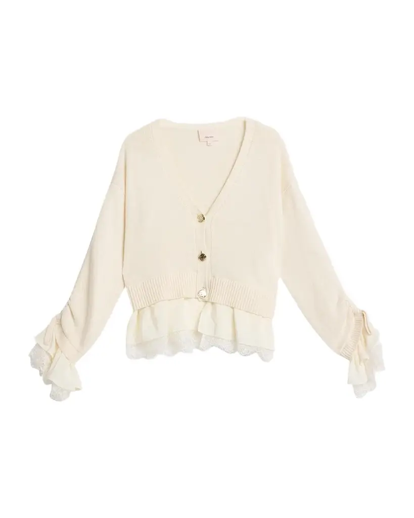 Cinq à Sept Atley Lace-Trim Cardigan | Image 1 Cinq à Sept Atley Lace-Trim Cardigan | Image 1