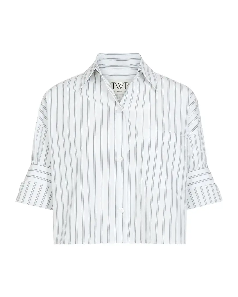 TWP Next Ex Shirt in Stripe Shirting | Image 1 TWP Next Ex Shirt in Stripe Shirting | Image 1