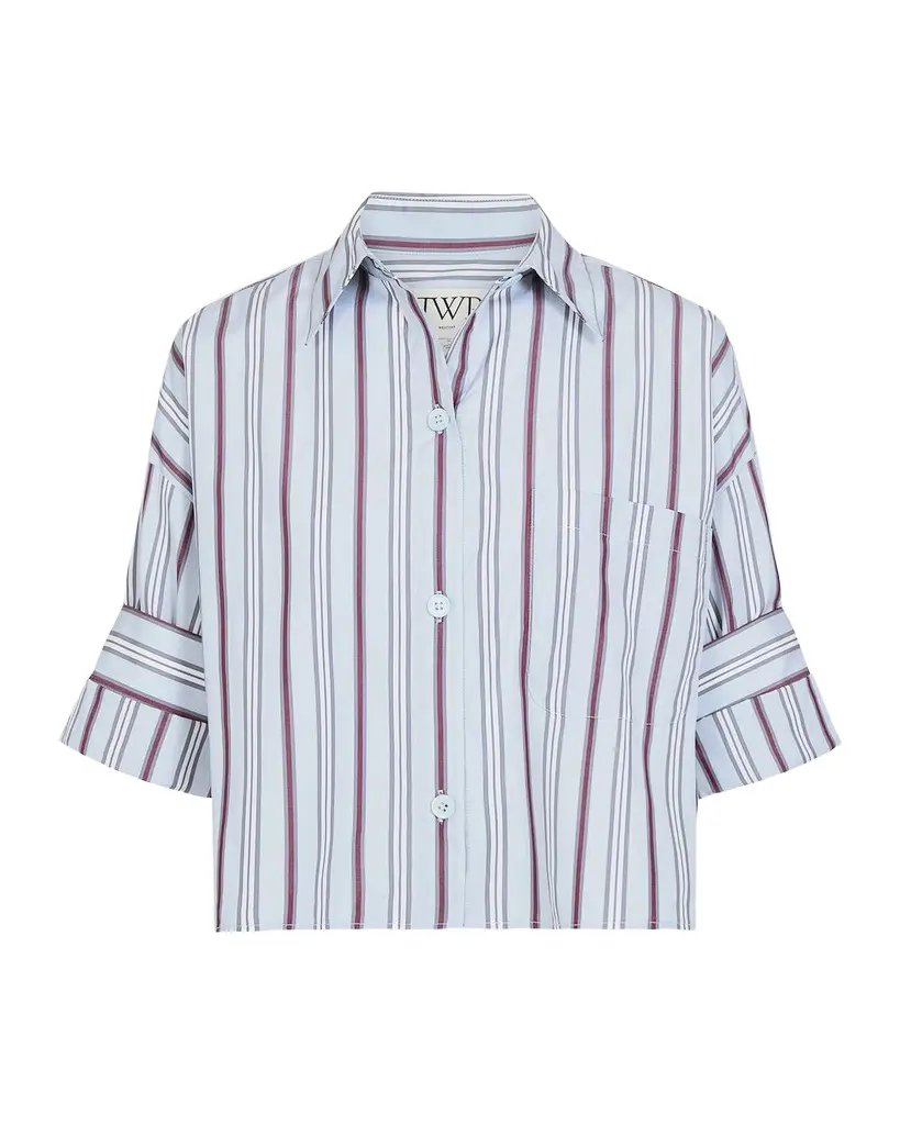TWP Next Ex Cropped Cotton Poplin Shirt | Image 1 TWP Next Ex Cropped Cotton Poplin Shirt | Image 1
