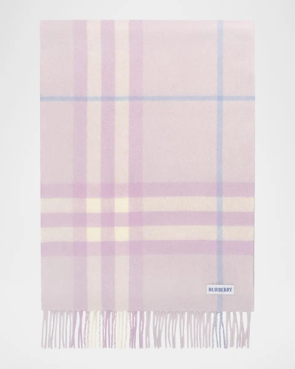 Burberry Fringe-Trim Check Cashmere Scarf | Thumbnail 2 Burberry Fringe-Trim Check Cashmere Scarf | Thumbnail 2