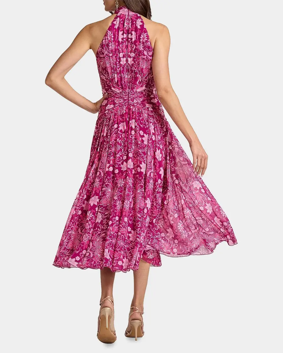 Tadashi Shoji Pleated Floral Midi Dress | Thumbnail 3