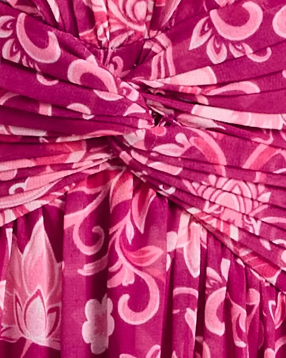 Tadashi Shoji Pleated Floral Midi Dress | Thumbnail 5