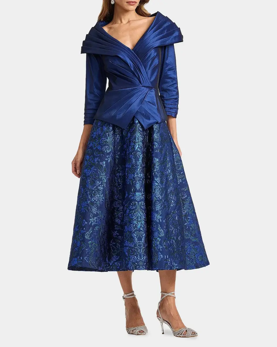 Tadashi Shoji Renwick Portrait Jacquard Cocktail Dress | Thumbnail 2