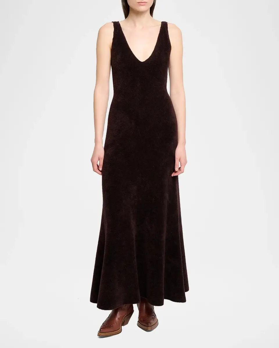 Gabriela Hearst Lady Hall Cashmere-Silk Plush Knit Maxi Slip Dress | Thumbnail 4 Gabriela Hearst Lady Hall Cashmere-Silk Plush Knit Maxi Slip Dress | Thumbnail 4