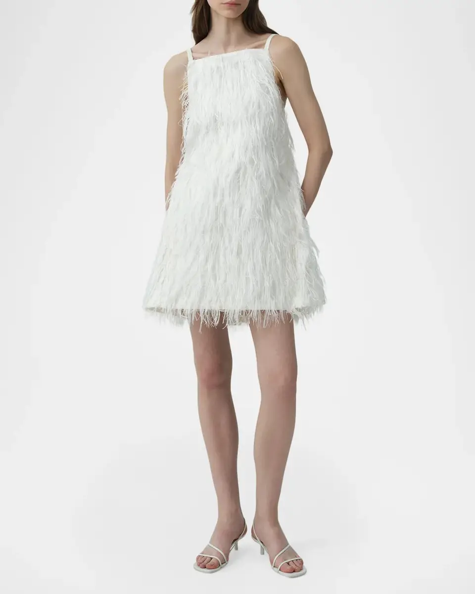 Simkhai Kalla Feather Mini Dress | Thumbnail 2 Simkhai Kalla Feather Mini Dress | Thumbnail 2