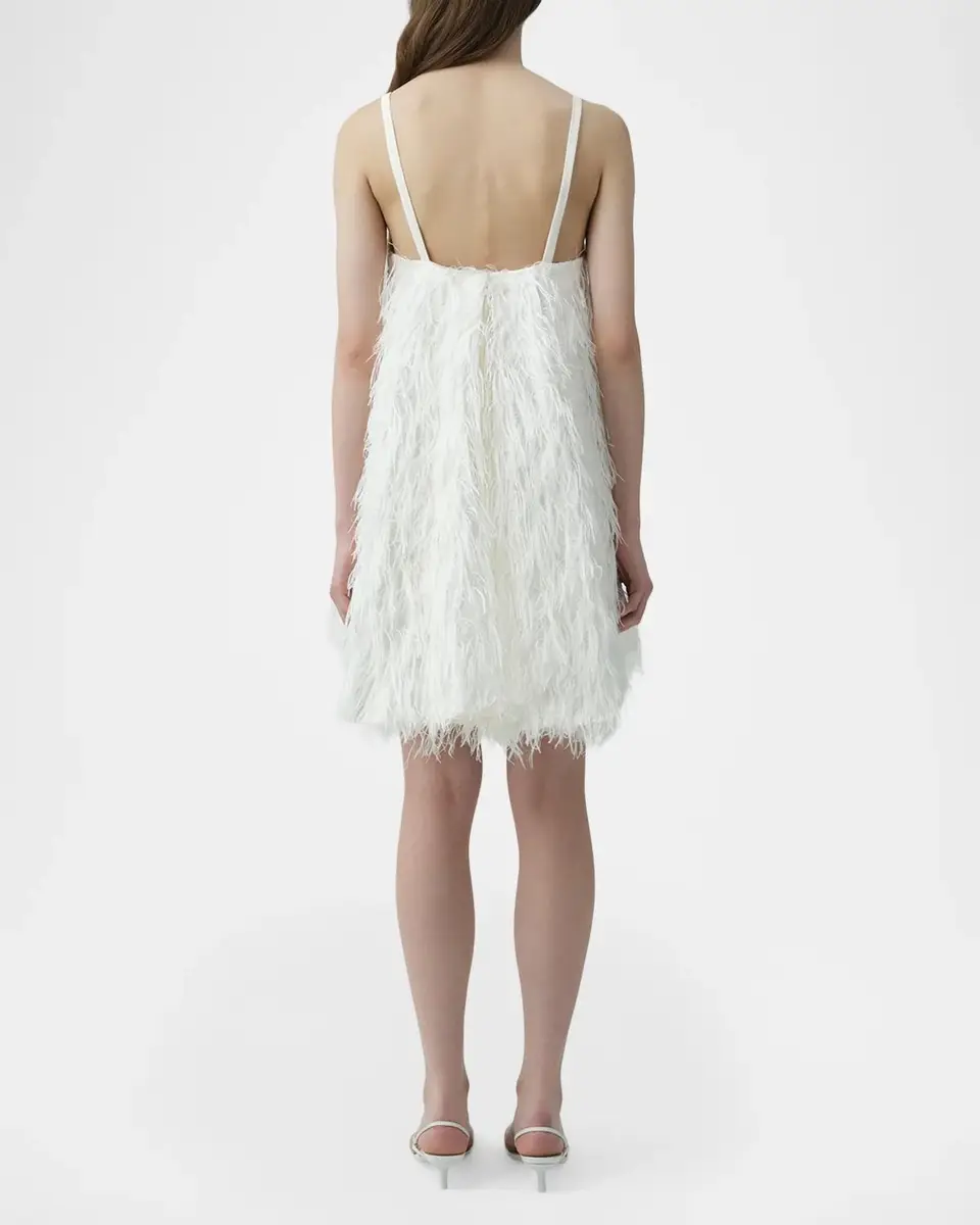 Simkhai Kalla Feather Mini Dress | Thumbnail 3 Simkhai Kalla Feather Mini Dress | Thumbnail 3