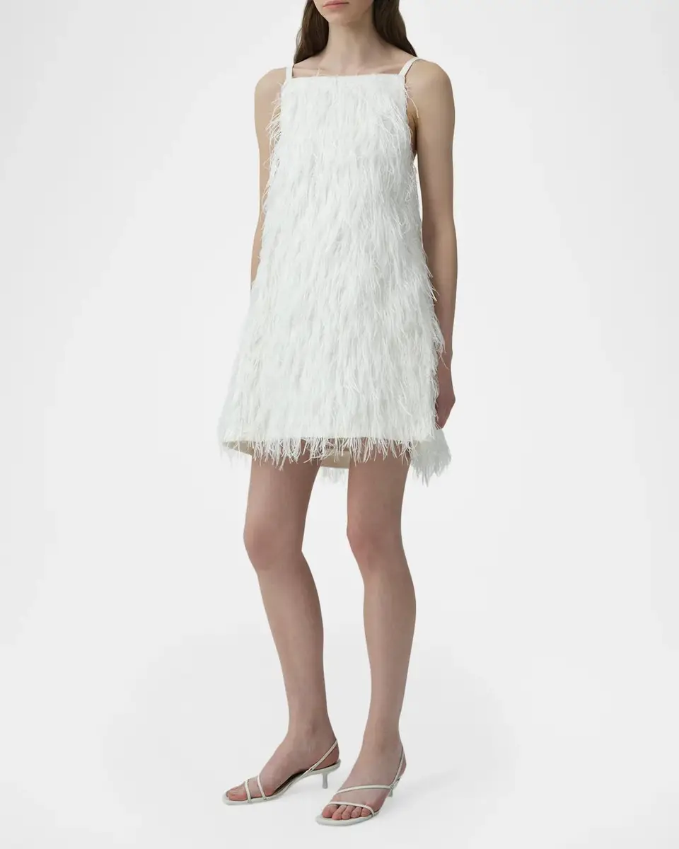 Simkhai Kalla Feather Mini Dress | Thumbnail 4 Simkhai Kalla Feather Mini Dress | Thumbnail 4