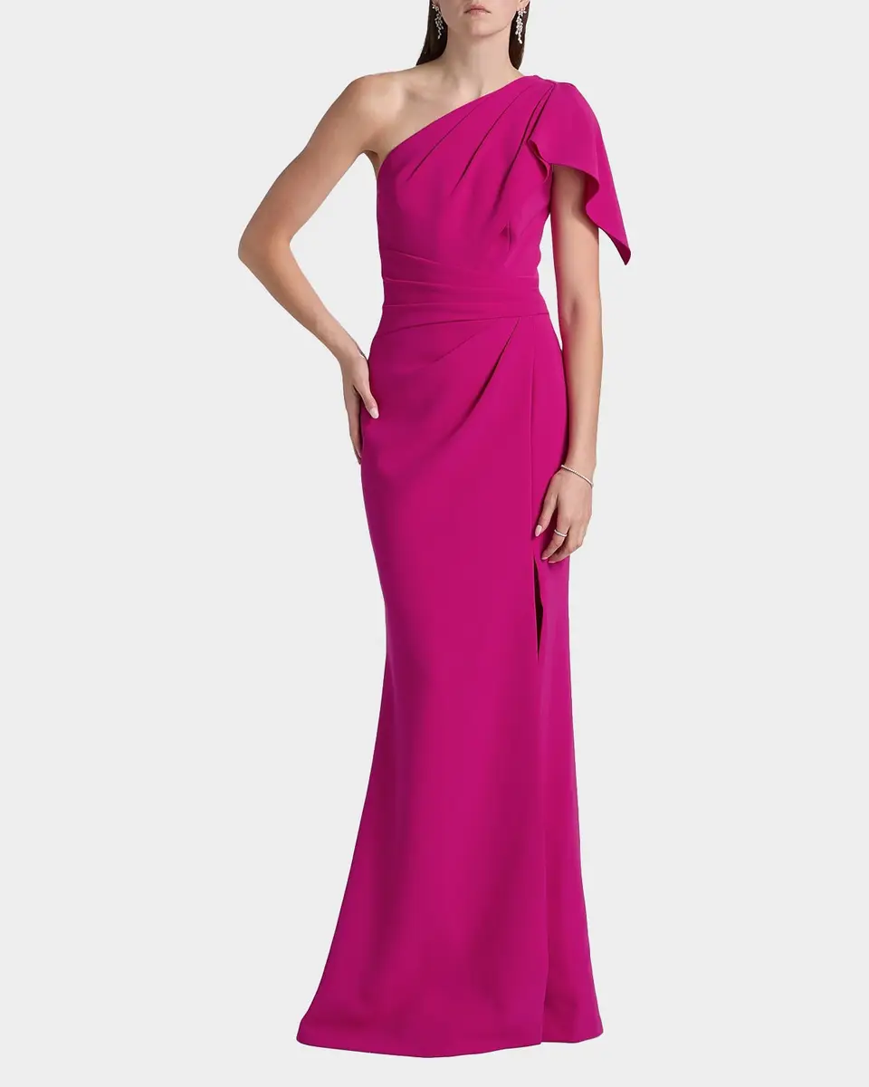 Rickie Freeman for Teri Jon One-Shoulder Sheath Gown | Thumbnail 2