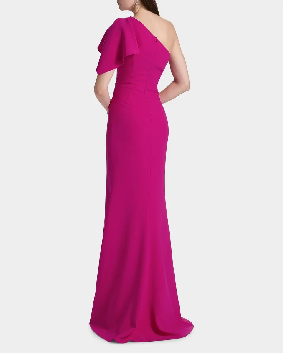 Rickie Freeman for Teri Jon One-Shoulder Sheath Gown | Thumbnail 3