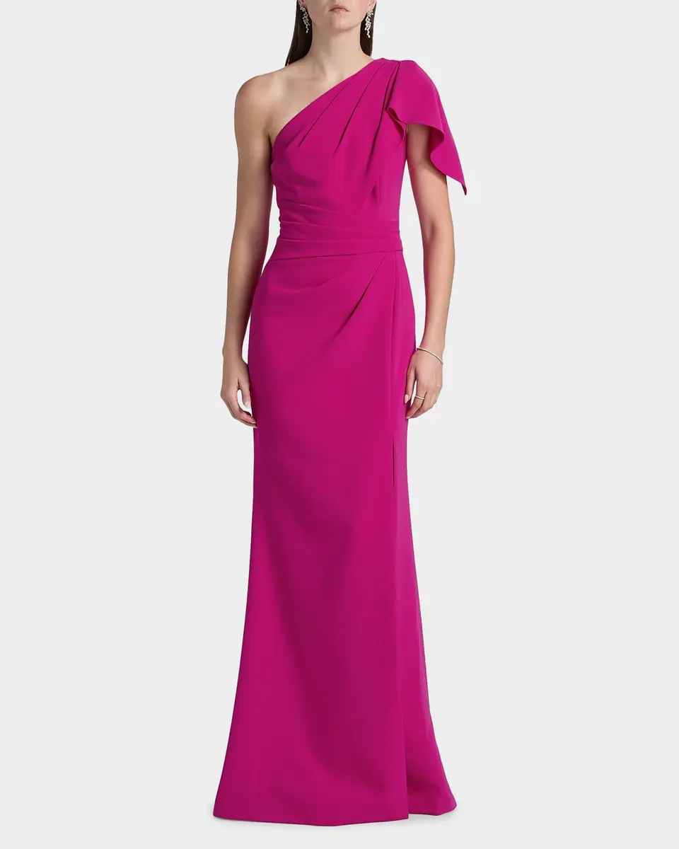 Rickie Freeman for Teri Jon One-Shoulder Sheath Gown | Thumbnail 4