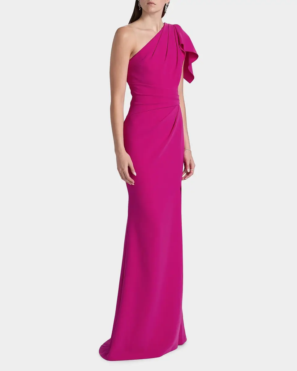 Rickie Freeman for Teri Jon One-Shoulder Sheath Gown | Thumbnail 7