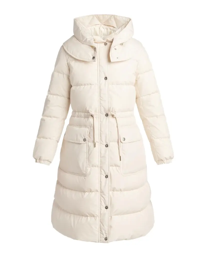Moncler Pic Hooded Long Down Jacket | Image 1 Moncler Pic Hooded Long Down Jacket | Image 1