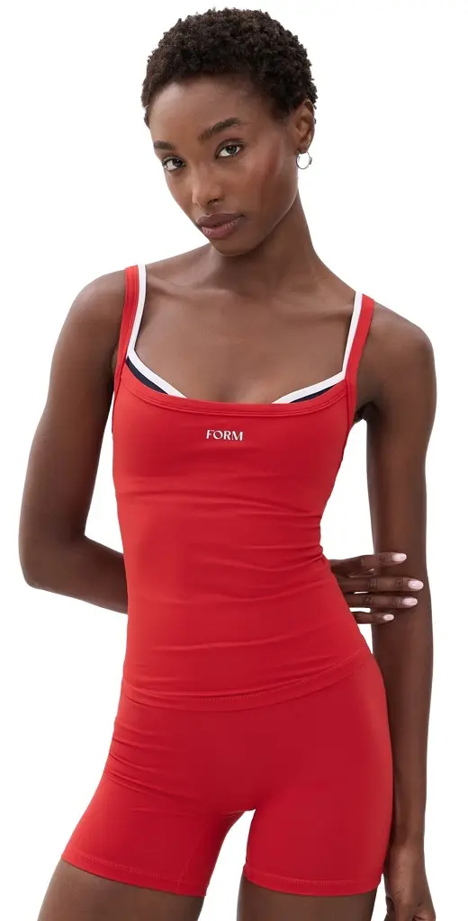 FORM ayered Cami Cherry/Navy/White | Image 1 FORM ayered Cami Cherry/Navy/White | Image 1