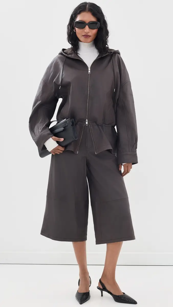 Staud Hunter Leather Culottes | Thumbnail 2