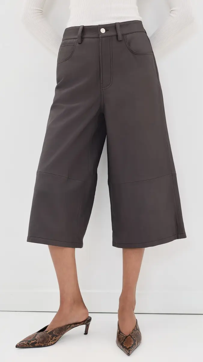 Staud Hunter Leather Culottes | Thumbnail 3