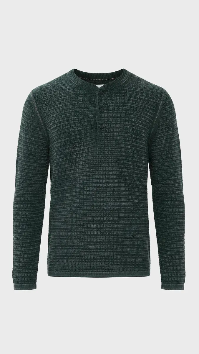 Billy Reid Garment-Dyed Links Henley | Thumbnail 2 Billy Reid Garment-Dyed Links Henley | Thumbnail 2