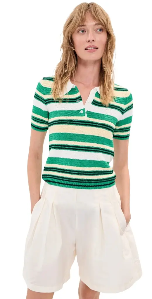 LE BOP Stripe Boucle Polo