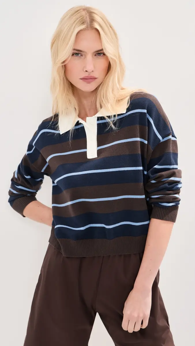 LE BOP Zadie Cropped Polo | Thumbnail 2 LE BOP Zadie Cropped Polo | Thumbnail 2