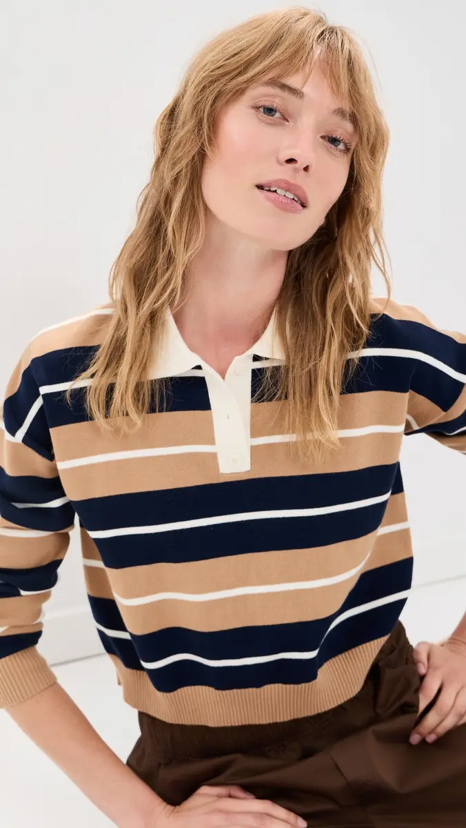 LE BOP Zadie Cropped Polo | Thumbnail 2 LE BOP Zadie Cropped Polo | Thumbnail 2