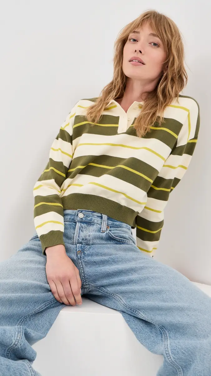 LE BOP Zadie Cropped Polo | Thumbnail 2 LE BOP Zadie Cropped Polo | Thumbnail 2