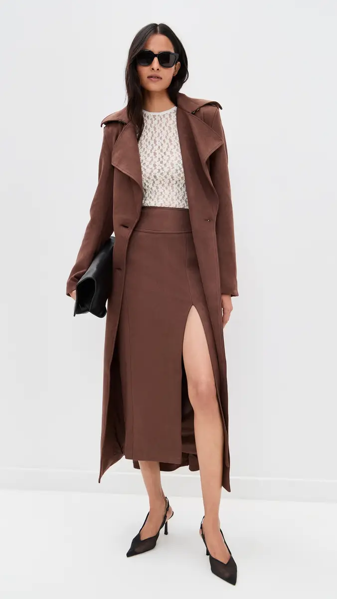 Bardot Kira Faux Suede Trench Coat | Thumbnail 6