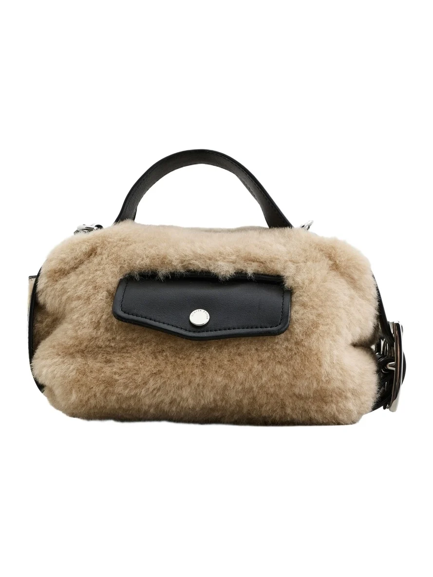 Simone Rocha Mini Faux Fur Biker Belt Bag