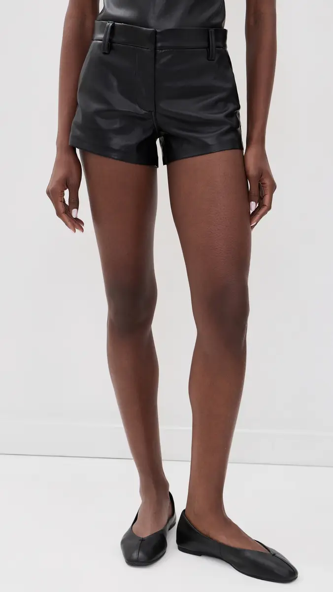 Joe's Jeans The Faux Leather Mini Trouser Shorts | Thumbnail 2